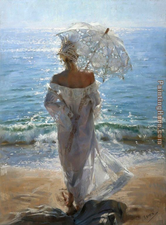 Vicente Romero Redondo walk on the beach